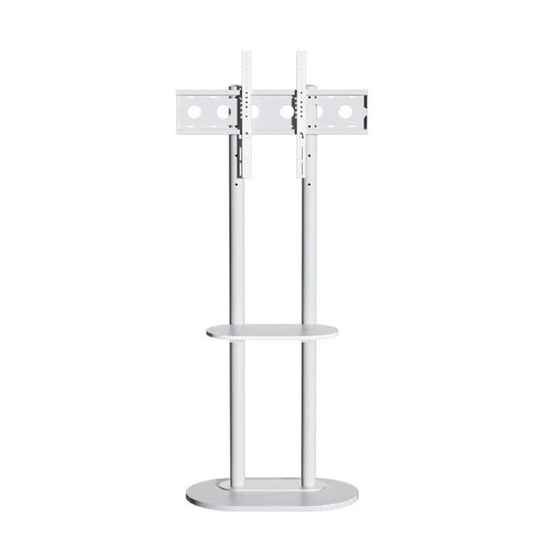 Fin 38-75" Heavy Duty Floor Tv Stand W/ Marble Shelf Adjustable Height Mount Bracket