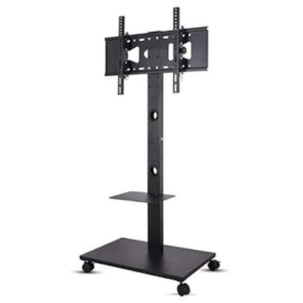 Fin Adjustable Mobile Tall Tv Stand Cart Trolley For Flat Screen 32-70" With Bracket