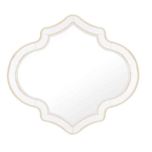Fin Farmhouse Decorative Wall Mirror Golden Rim Vanity Mirror Living Room Hallway Au