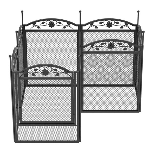 Fin Quality Sturdy Iron Pet Dog Playpen Puppies Whelping Box Fence W/ Waterproof Mat