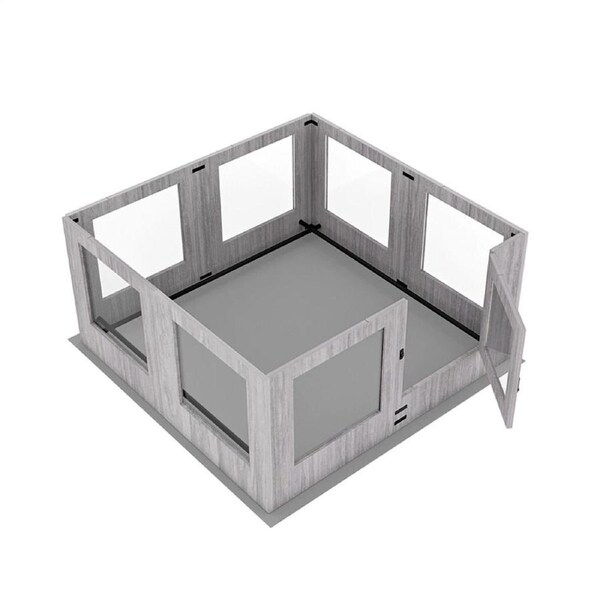 Fin Xxl Wooden Dog Whelping Pen Box Safe Glass Pet Puppy Playpen With Waterproof Mat