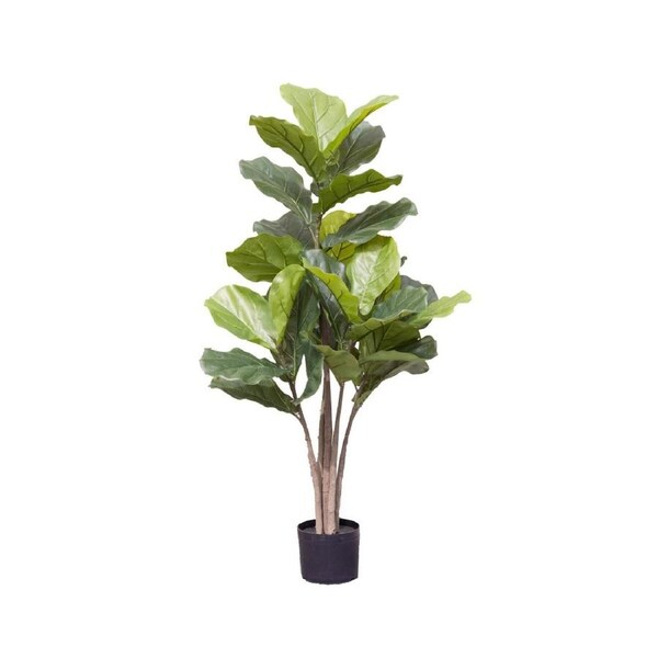 122cm Potted Faux Giant Fiddle Leaf Fig Tree Artificial Plant Flower Green