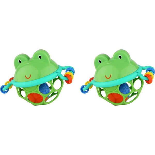 2x Bright Starts Oball Jingle & Shake Froggy Rattle Toys Pal Kids/Toddler 0m+