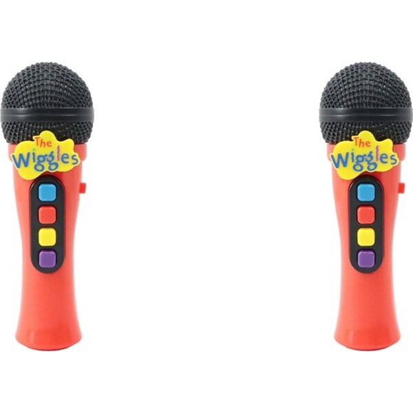 2x The Wiggles Sing Along Microphone w/ 4 Songs Red Kids Musical Play Toy 3y+