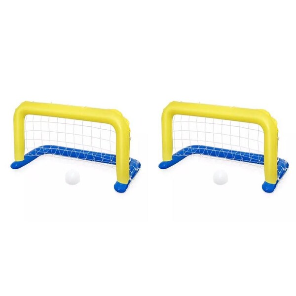 2x Bestway 1.37m Inflatable Goal Net Set w/ Ball Kids/Children Pool Game Toy 3y+