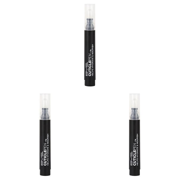 3x BYS Cuticle Pen Oil Based Nourish Safflower Seed/Sweet Almonds Oil 1.5g
