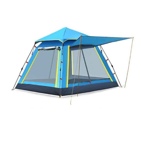 Outdoor Foldable Automatic Tent, 3-4 People Beach Rainproof and Quick-Opening Tent, Thick Rainproof Tent, Foldable Outdoor Camping Tent, Portable Family Tent
