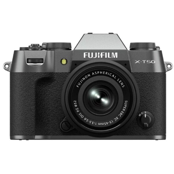 FUJIFILM X-T50 Camera w/ XC 15-45mm Lens (Charcoal Silver)