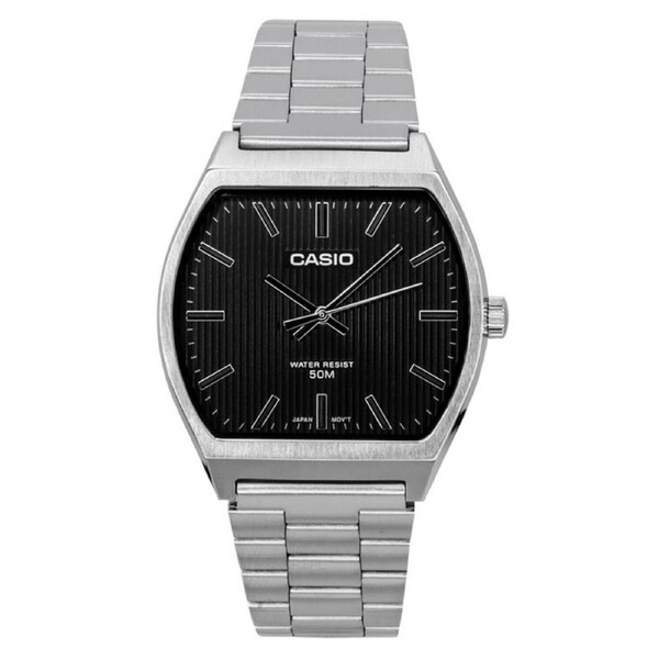 Casio Analog Stainless Steel Black Dial Quartz Mov't MTP-B140D-1A 50M Mens Watch