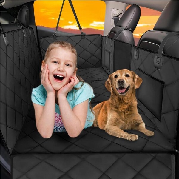 145x71cm Large Pet Back Seat Cover Hard Bottom SUV Car Extender Protector for Dogs