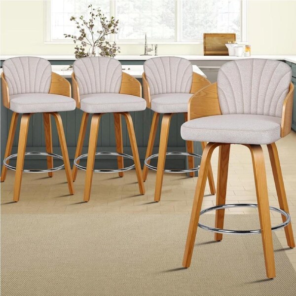4x ALFORDSON Bar Stools Kitchen Stool Grey