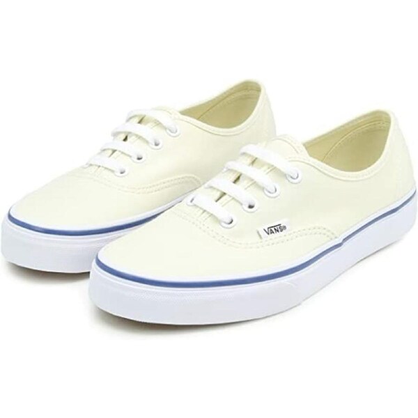 Vans Authentic Canvas Shoes Classic Skateboard Sneakers Casual - Off-White/White US 6