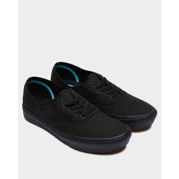Vans Mens Authentic Comfycush Canvas Shoes Classic Sneaker Casual - Black/Black US 4