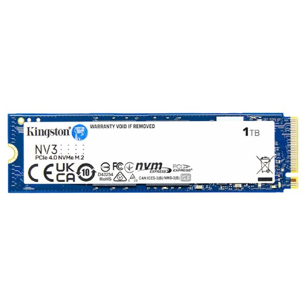 Kingston 1TB NV3 PCIe Gen4 M.2 2280 NVMe SSD (SNV3S/1000G)