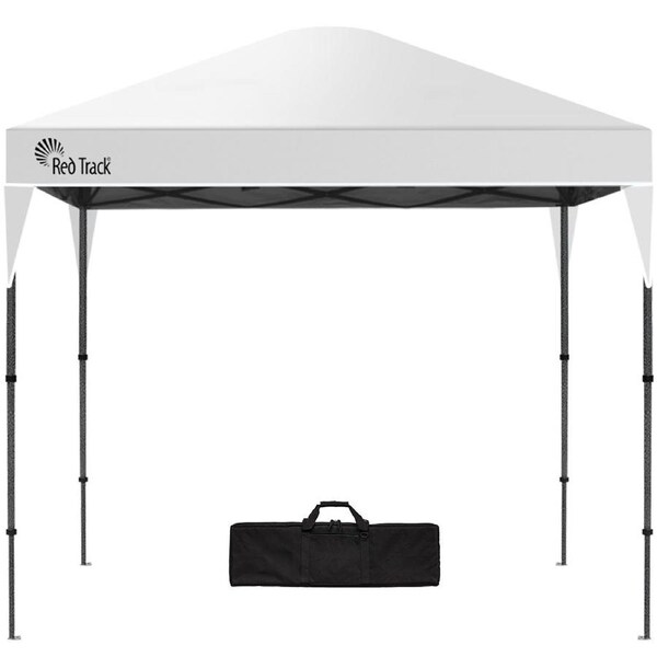 RED TRACK 3x3m Ultra Compact Folding Gazebo, Carry bag, Portable Outdoor Popup Marquee for Camping Beach, White