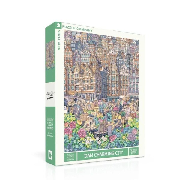 New York Puzzle Company 1000 Piece Puzzle Dam Charming City