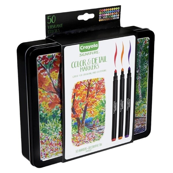 Crayola Signature Colour and Detail Markers 50 Pack