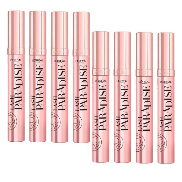 8x LOreal Paris Lash Paradise Mascara 6.4mL Black