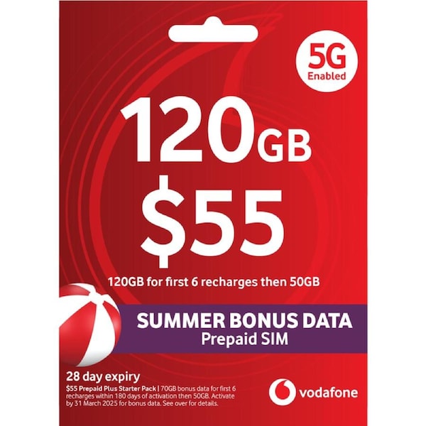 Vodafone $55 Starter Pack SIM Card