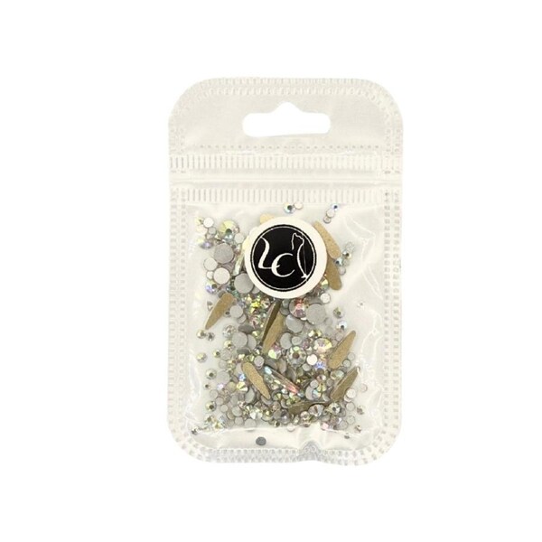 Lechat - Nail Art Rhinestone Diamond Crystal Hot Fix Flat Back Mixed - 144pcs