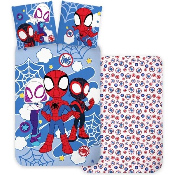 Marvel Spidey Kids Light Quilt Cover Set - Toddler Bed Size