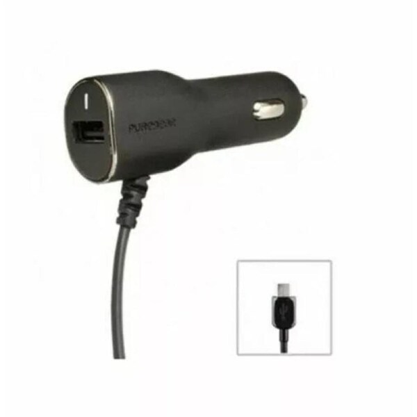PureGear 10W Micro USB Car Charger + USB Port - Charge 2 Devices Simultaneously