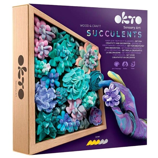 Okto Succulents Tenderness Sensory Art Wood And Craft Creative Set