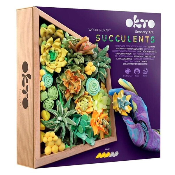 Okto Succulents Energy Sensory Art Wood And Craft Creative Set