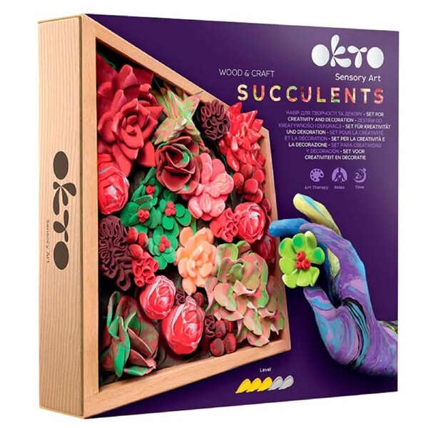 Okto Succulents Passion Sensory Art Wood And Craft Creative Set