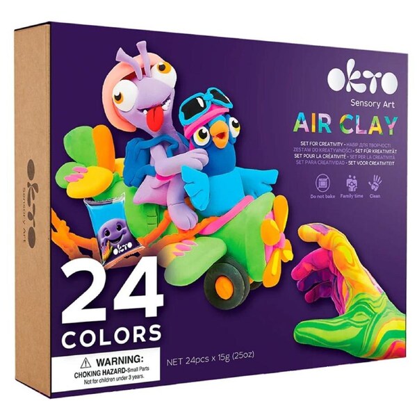 Okto 24 Colours Air Clay Sensory Creative Set