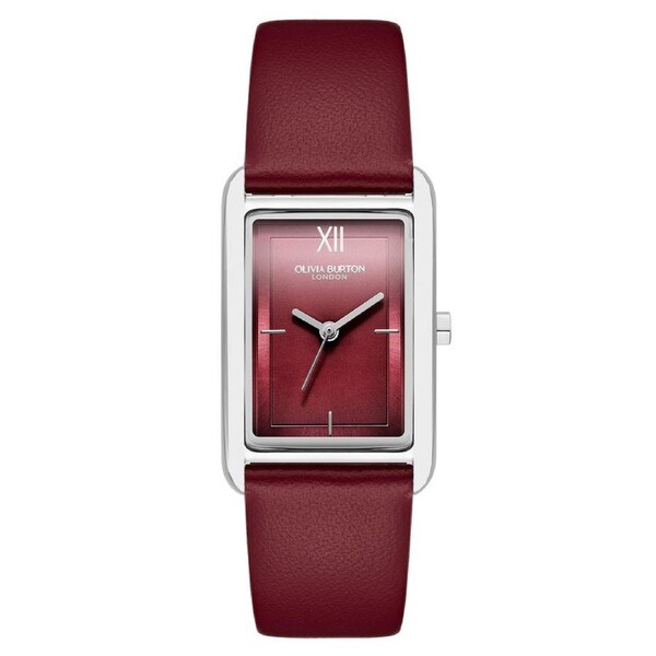 Olivia Burton Cranberry Leather Women's Watch - 24000198