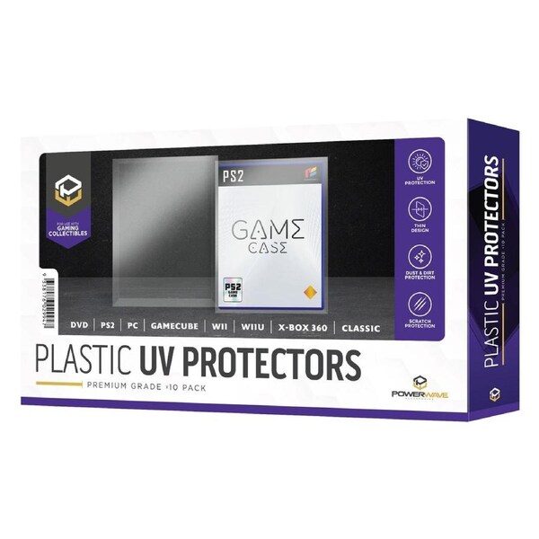 Powerwave DVD Standard Size Case 0.5mm Plastic UV Protector 10 Pack