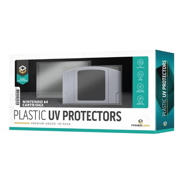 Powerwave N64 Cartridge 0.5mm Plastic UV Protector 10 Pack