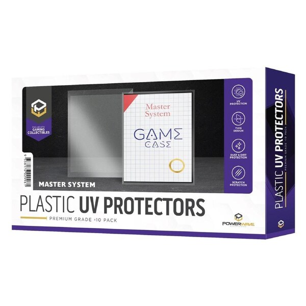 Powerwave Sega Master System Game Case 0.5mm Plastic UV Protector 10 Pack
