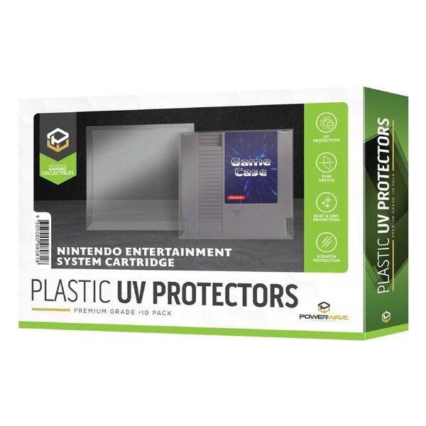 Powerwave Nintendo Entertainment System Cartridge 0.5mm Plastic UV Protector 10 Pack