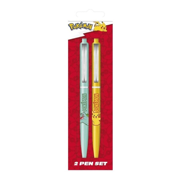 Pokemon Yellow and Blue 2 Pack Pen Set