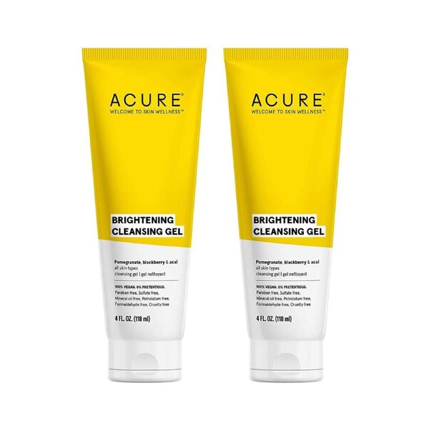 2 x ACURE Brightening Cleansing Gel 118mL