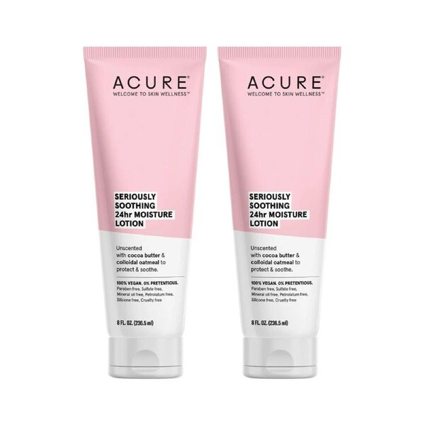 2 x ACURE Seriously Soothing 24hr Moisture Lotion 236mL