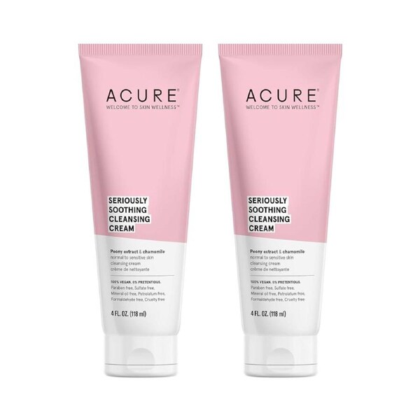 2 x ACURE Seriously Soothing Cleansing Cream 118mL