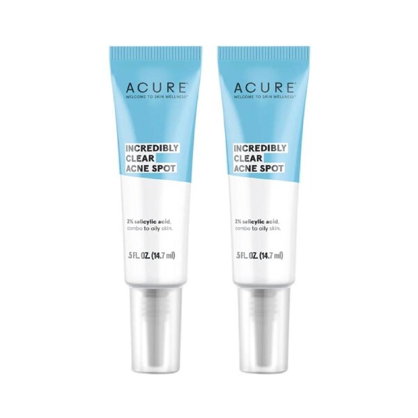 2 x ACURE Incredibly Clear Acne Spot 15mL
