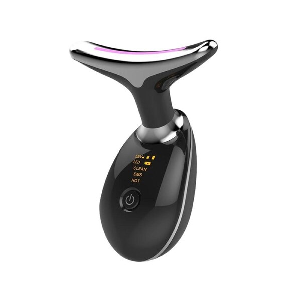 Neck Anti Wrinkle Face Beauty Device Skin Lifting Tighten Rejuvenation Massager-Black