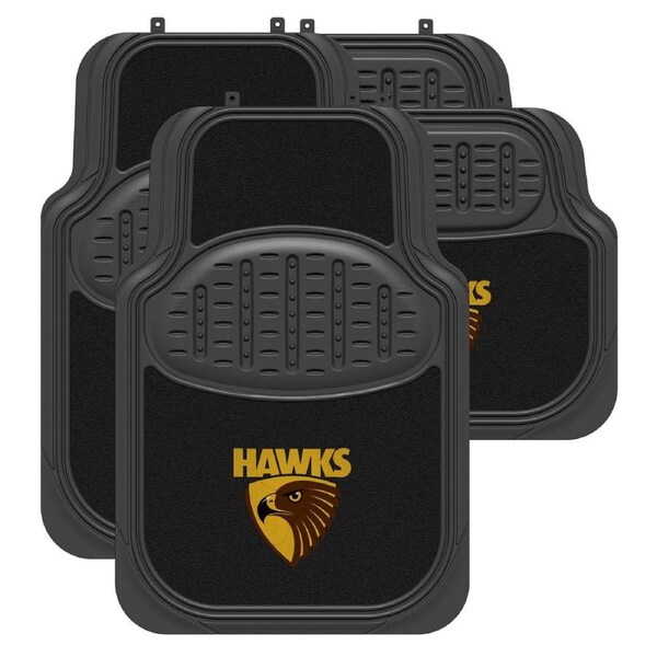 Sperling HAWTHORN HAWKS Official AFL Carpet Rubber Car Mats