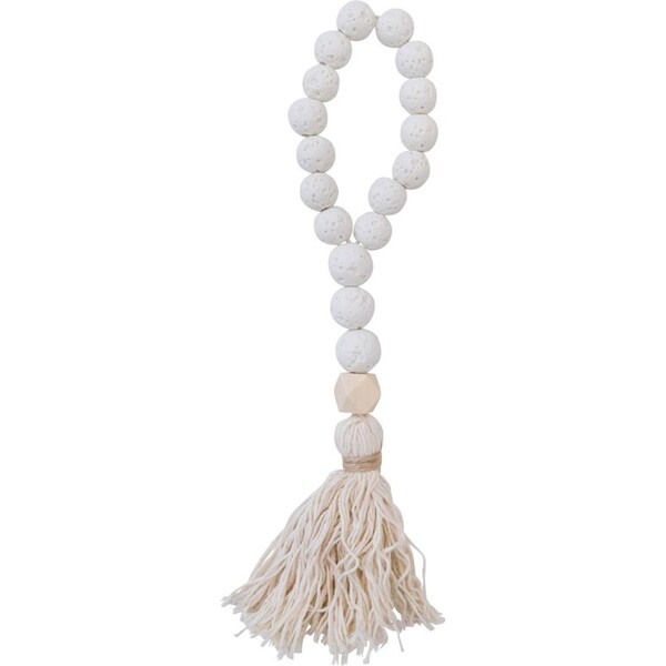 LVD Beaded Stone Hanger w/ Tassel Hanging Ornament Home/Lounge Decor 26cm