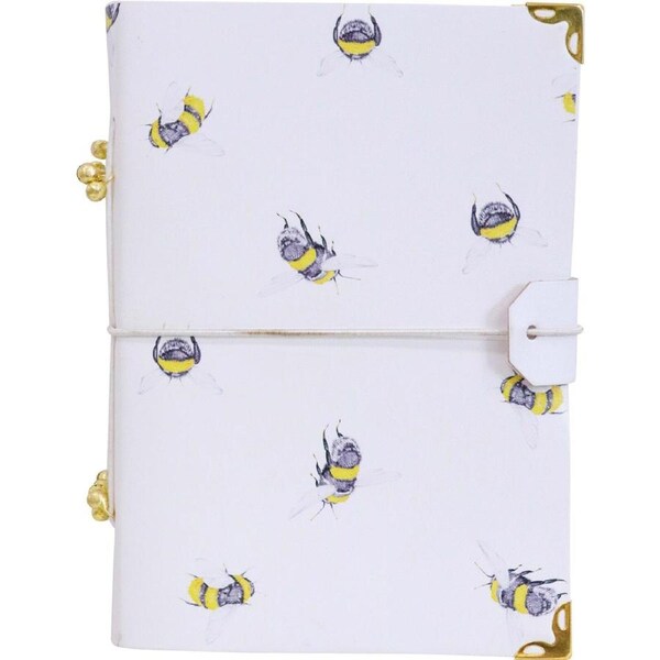 LVD Leather Notebook Home/Office Journal Writing Stationery 18x13cm Bumble Bee
