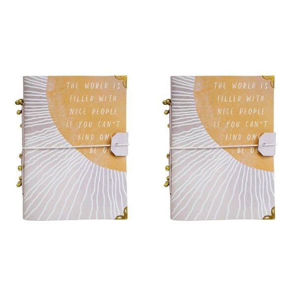 2x LVD Leather Notebook Home/Office Writing Journal 18x13cm Nice People