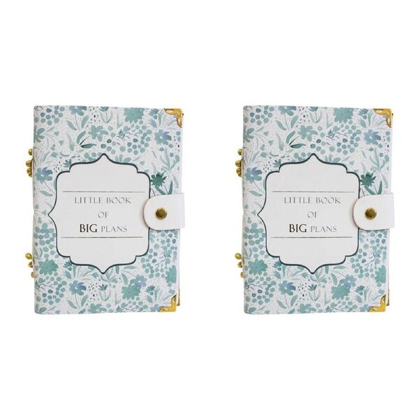 2x LVD Leather Notebook Writing Stationery Journal/Diary 18x13cm Big Plans