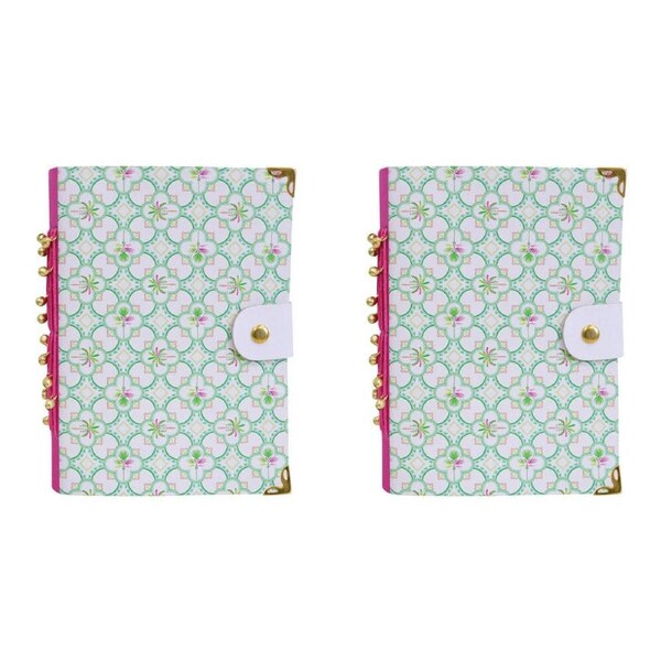 2x LVD Leather Notebook Writing Stationery Journal/Diary 18x13cm Moroccan Mojito