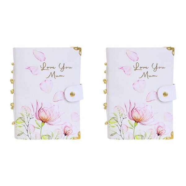 2x LVD Leather Notebook Writing Stationery Keepsake Journal 18x13cm Love Mum