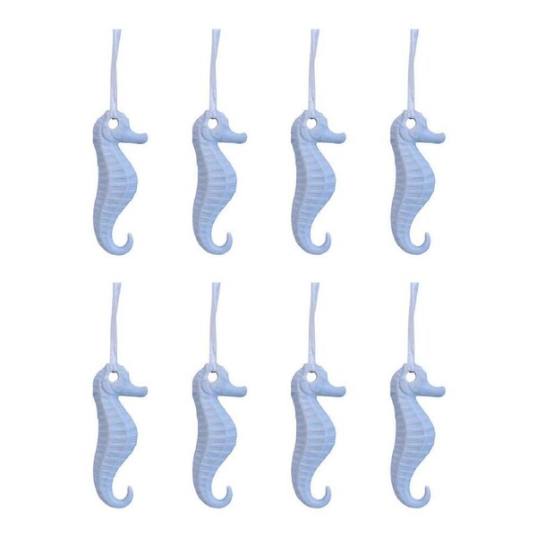 8x LVD Ceramic Hanging Seahorse Home/Office Durable Display Decor 12x5cm Tidal