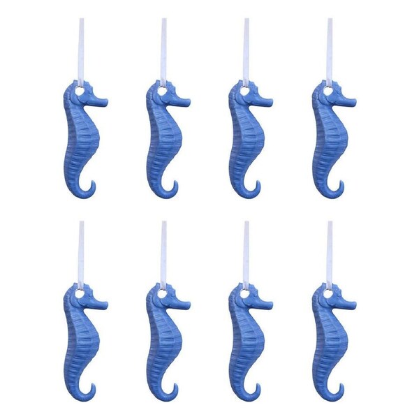 8x LVD Ceramic Hanging Seahorse Home/Office Durable Display Decor 12x5cm Marine